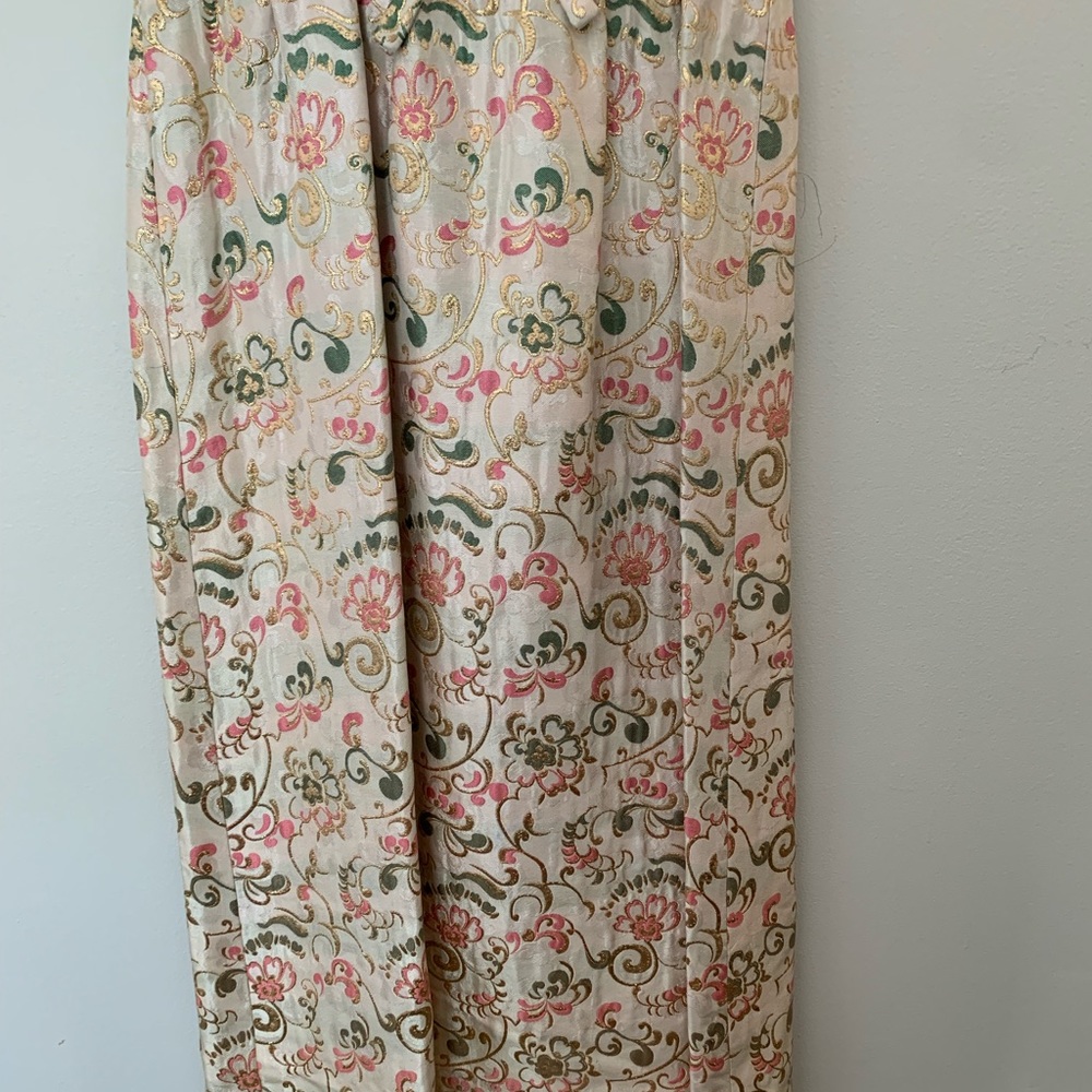 VTG 1950’s Porter’s Madison Ave at 62nd Street Brocade Rhinestone Party Dress - Picture 7 of 15